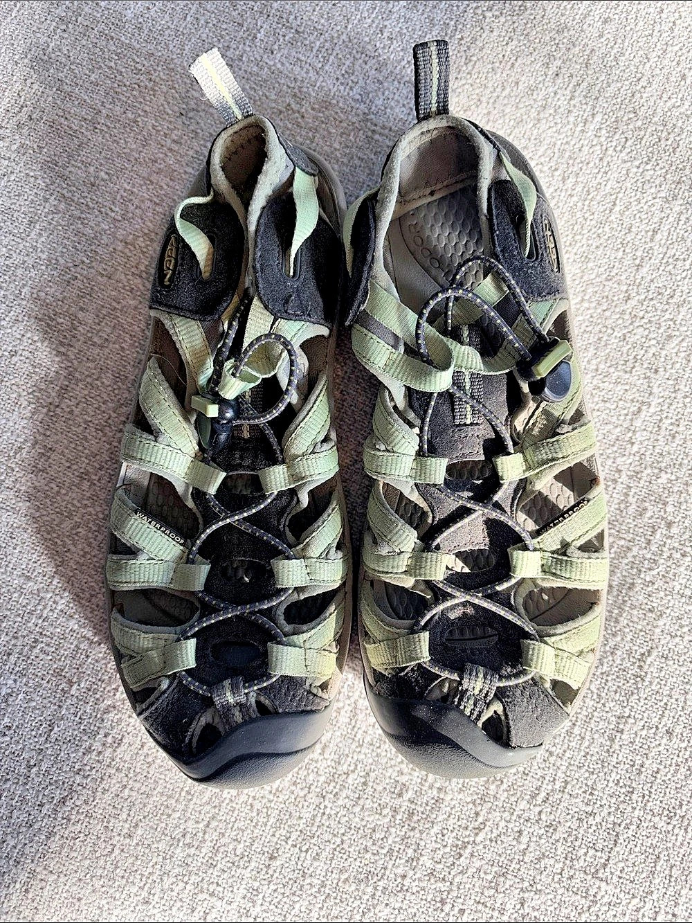 KEEN Whisper Green & Black Sport Sandals